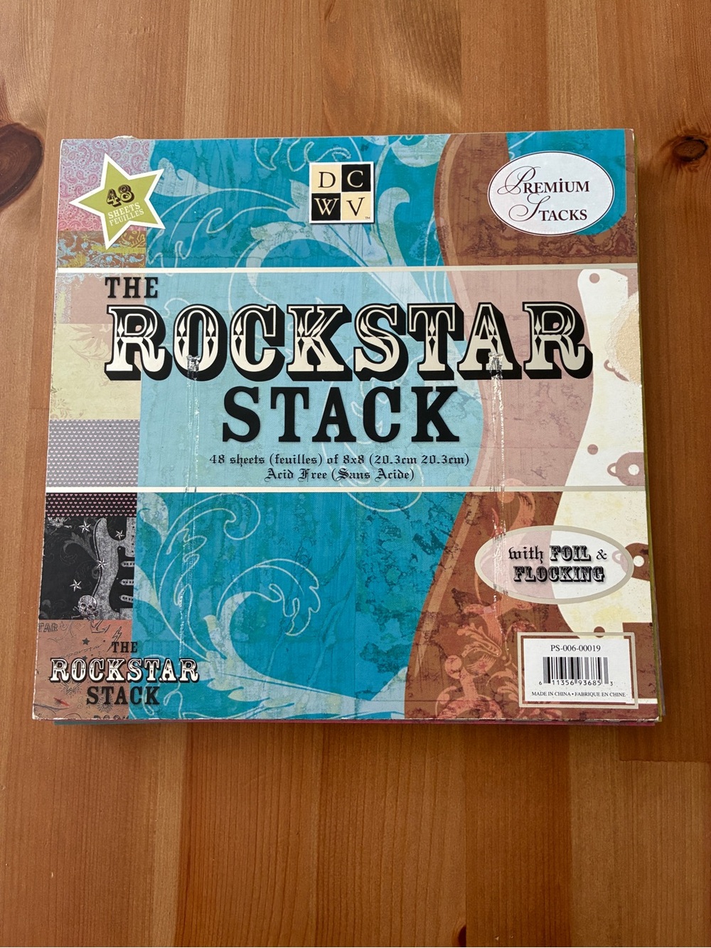 The Rockstar Stack Decorative Paper Pad in Blue and Brown